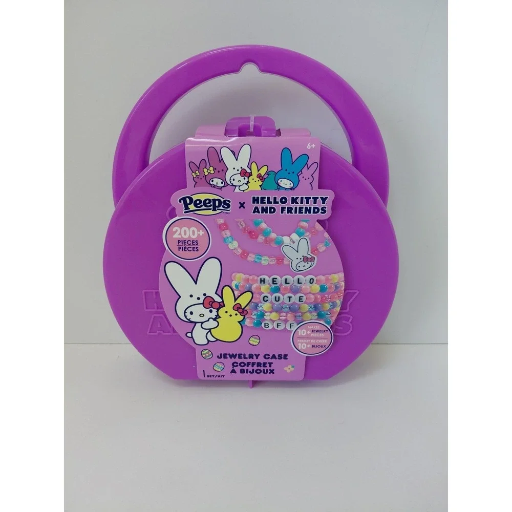 2026 Peeps x Hello Kitty Jewelry Case Craft Kit Easter 200 Bead‎ Accessories